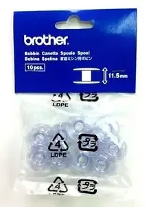 Brother SA156 Clear Plastic Bobbins 10-Pack