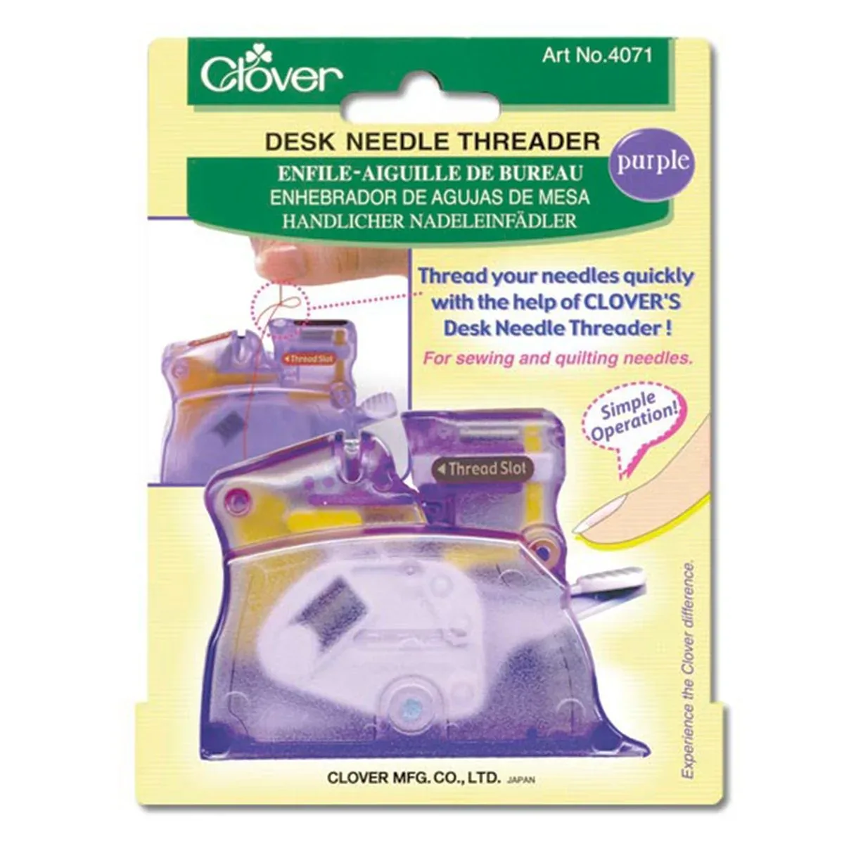 Clover Purple Desk Needle Threader 4071